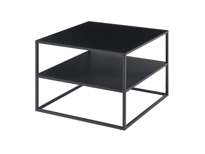 [en.casa] Couchtisch Solund 60/60/45 cm, Schwarz, Metall, Quadratisch, 60x45x60 cm, Wohnzimmer, Wohnzimmertische, Couchtische
