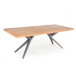 WOLFMÖBEL Esstisch Bombay 220 x 100 cm Holz Braun Eiche