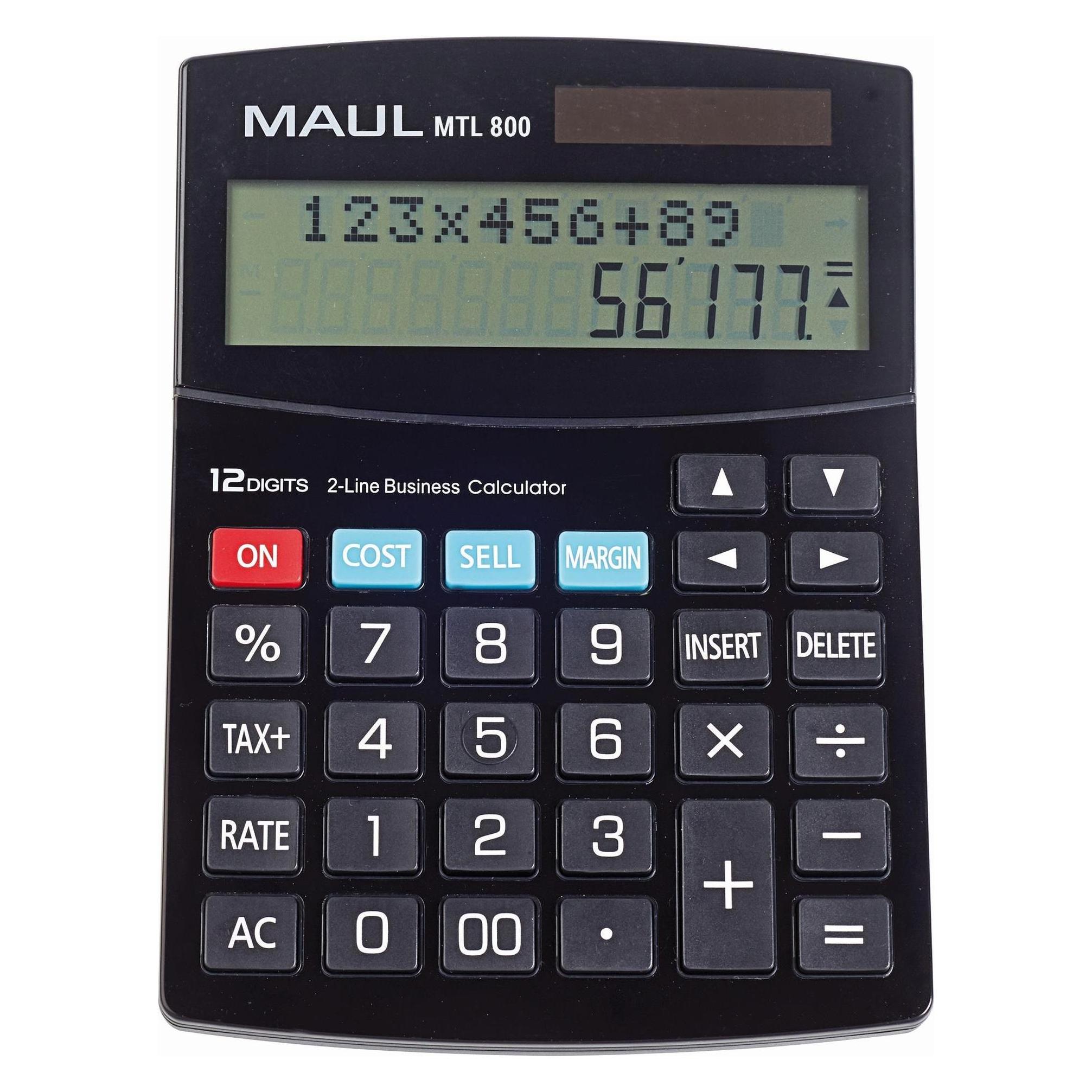 Maul Taschenrechner MTL800 Schwarz (Solarenergie) (7269290)