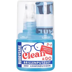 BUDDYCARE Clean & Go Brillenputzset 3 in 1 30 ml