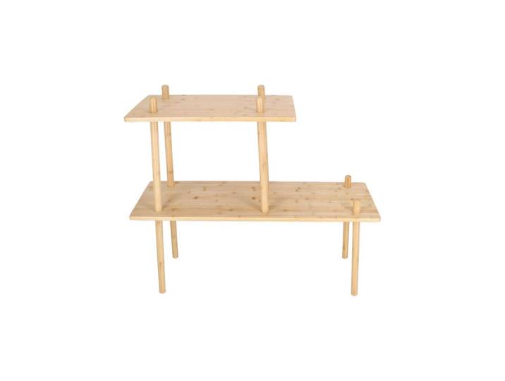 Blumenständer ESSCHERT DESIGN Indoor Etagere S 84.2 x 30 x 73 cm , beige (braun), B:84,2cm H:73cm T:30cm, Bambus, Stahl, Pflanzgefässe, Blumenständer, Indoor