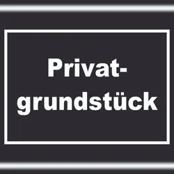 HB-Druck Privatgrundstück Schild weiß-schwarz A6 (105x148mm)