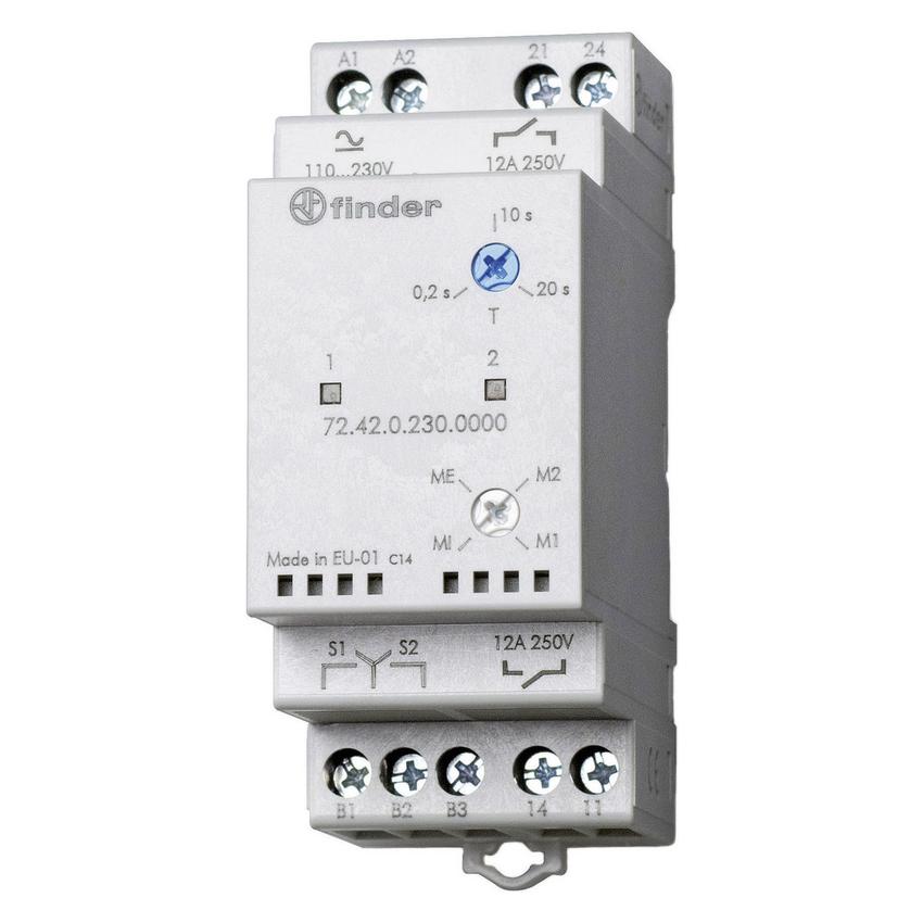 Finder Change relay 12A 2 NO 110-240v ac/dc (72.42.0.230.0000)