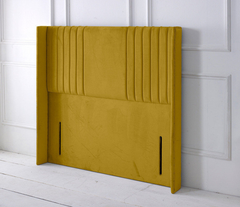 Fairmont Park Upholstered Velvet Headboard Turmeric Kingsize (5')