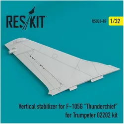 ResKit Vertical stabilizer for F-105G Thunderchief for Trumpeter 02202 kit