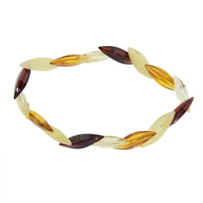 Armband OSTSEE-SCHMUCK "- Talvi - Bernstein -" Gr. 19, bunt (mehrfarbig), Armbänder, Damen, Bernstein, Armband