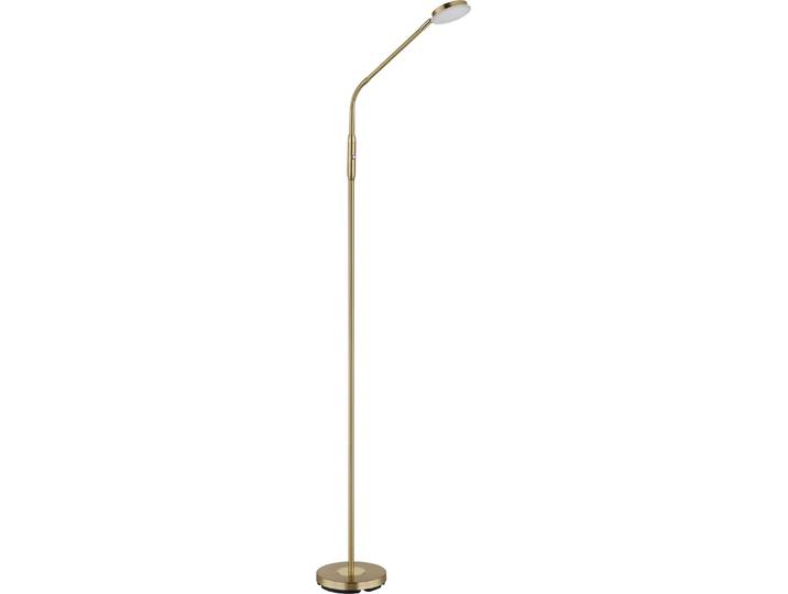 Lampadaire LED\, métal\, laiton mat\, acrylique\, variateur tactile\, H 173 cm
