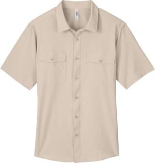 CORE365 CE510 Men's Ultra UVP Marina Shirt in Stone size 2XL   Polyester/Spandex Blend