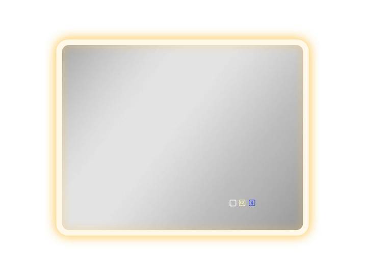 Homcom Badspiegel Gehärtetes Glas Silber, Silberfarben, 3.5x70x90 cm, Badezimmer, Badezimmerspiegel, Badspiegel