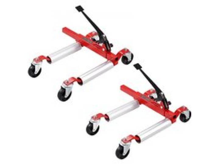 VEVOR Radwagen 2 Stk. 680 kg pro Stück Tragkraft Rangierroller mit Ratschenfunktion Reifenroller für PKW und SUV Ideal zum Manövrieren & Umsetzen von Fahrzeugen Ratscheanwagenheber