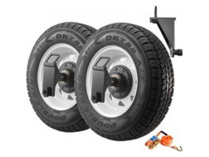 VEVOR 4 T Versandcontainer-Räder-Set mit 8 Ösen, robustes Versandcontainer-Zubehör mit Ratschen-Zurrgurt, bewegt sich 6 m bis 12 m, sicherer Transport für Dock, Lager, Baustelle, Schwarz