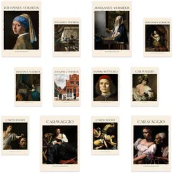 POSTER Set Mit 12 Meisterwerke Sammlung A3 Rahmenlos
