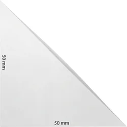 100 Dreiecktaschen, selbstklebend, Folie, transparent 50 x 50 mm, PP