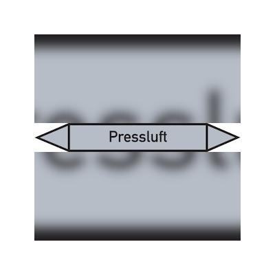 Rohrleitungskennzeichen Pressluft - 100x15 mm Folie selbstklebend