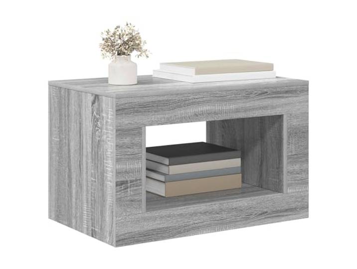 KTHLBRH Couchtisch 80,5 x 50 x 50 cm Sonoma Grau Elegantes Design, vielseitig einsetzbar, robuste Konstruktion, feuchtigkeitsbeständig, einfache Montage