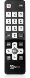 TELE System 58035007 TV-tuner met drukknopen in zwart en wit