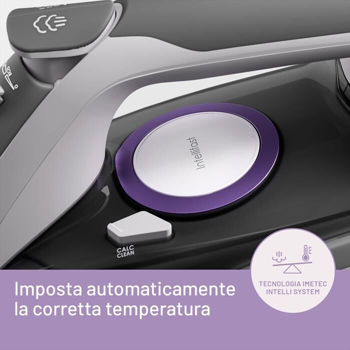 Imetec Ferro Da Stiro A Vapore Intellifast-grigio/viola