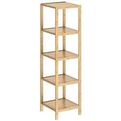 Casaria Standregal Bad Badregal Holz Bambus 5 Etagen