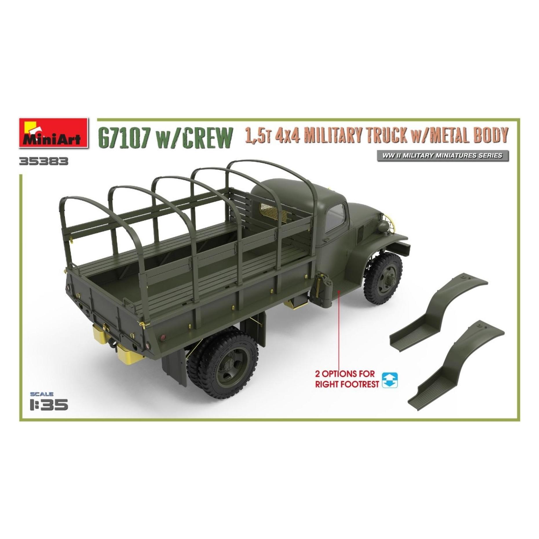 Mini art G7107 w/CREW 1,5t 4X4 CARGO TRUCK w/METAL BODY (35383)