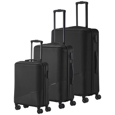 Trolleyset TRAVELITE "BALI 3-teilig Hartschale", schwarz, ABS, unifarben, Koffer-Sets, TSA-Schloss – robustes Reisegepäck