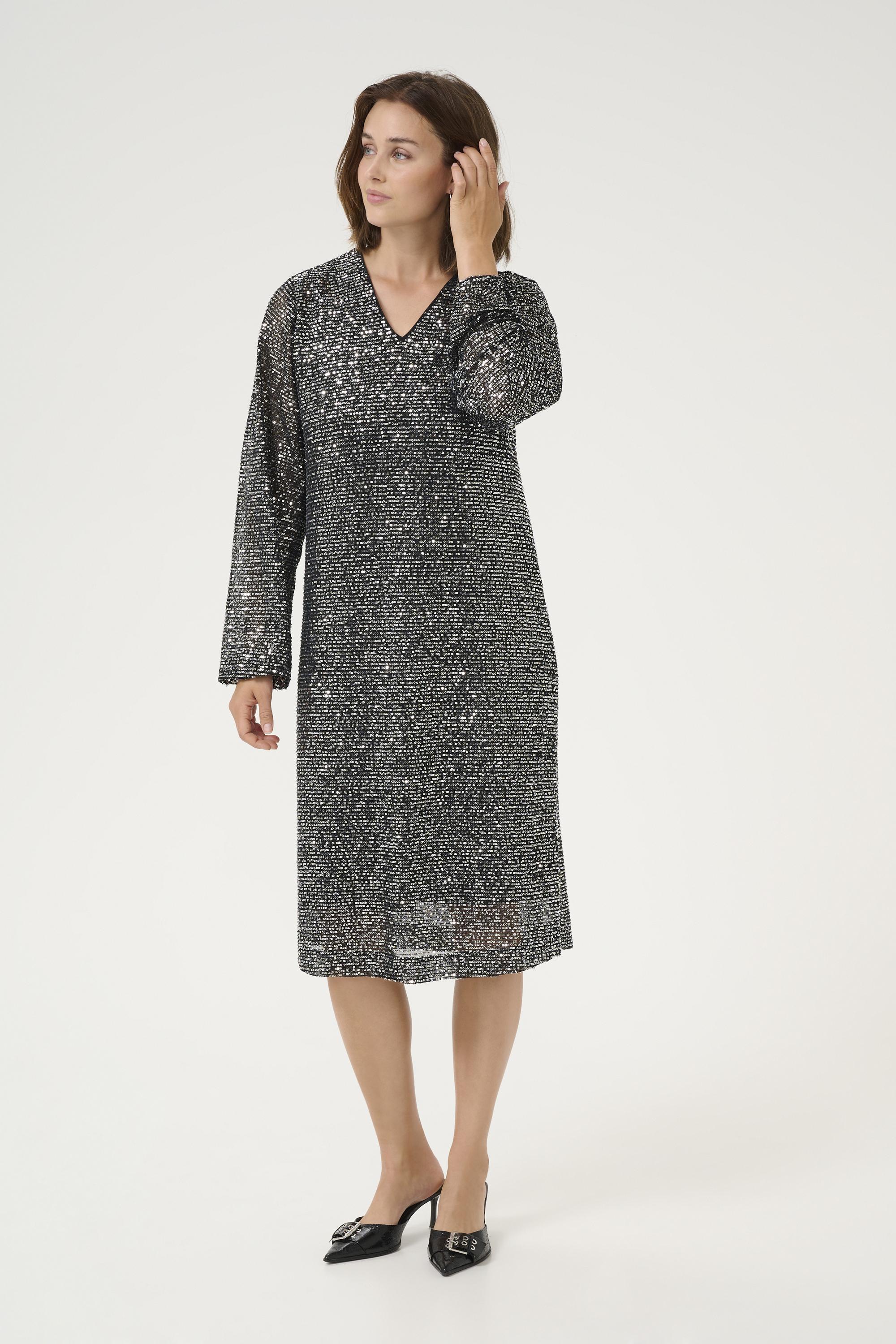 Jerseykleid A-shape Silver Sequin silver