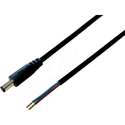 BKL 075176 - DC-Kabel Stecker 2,1/5,5mm sw 1,0m