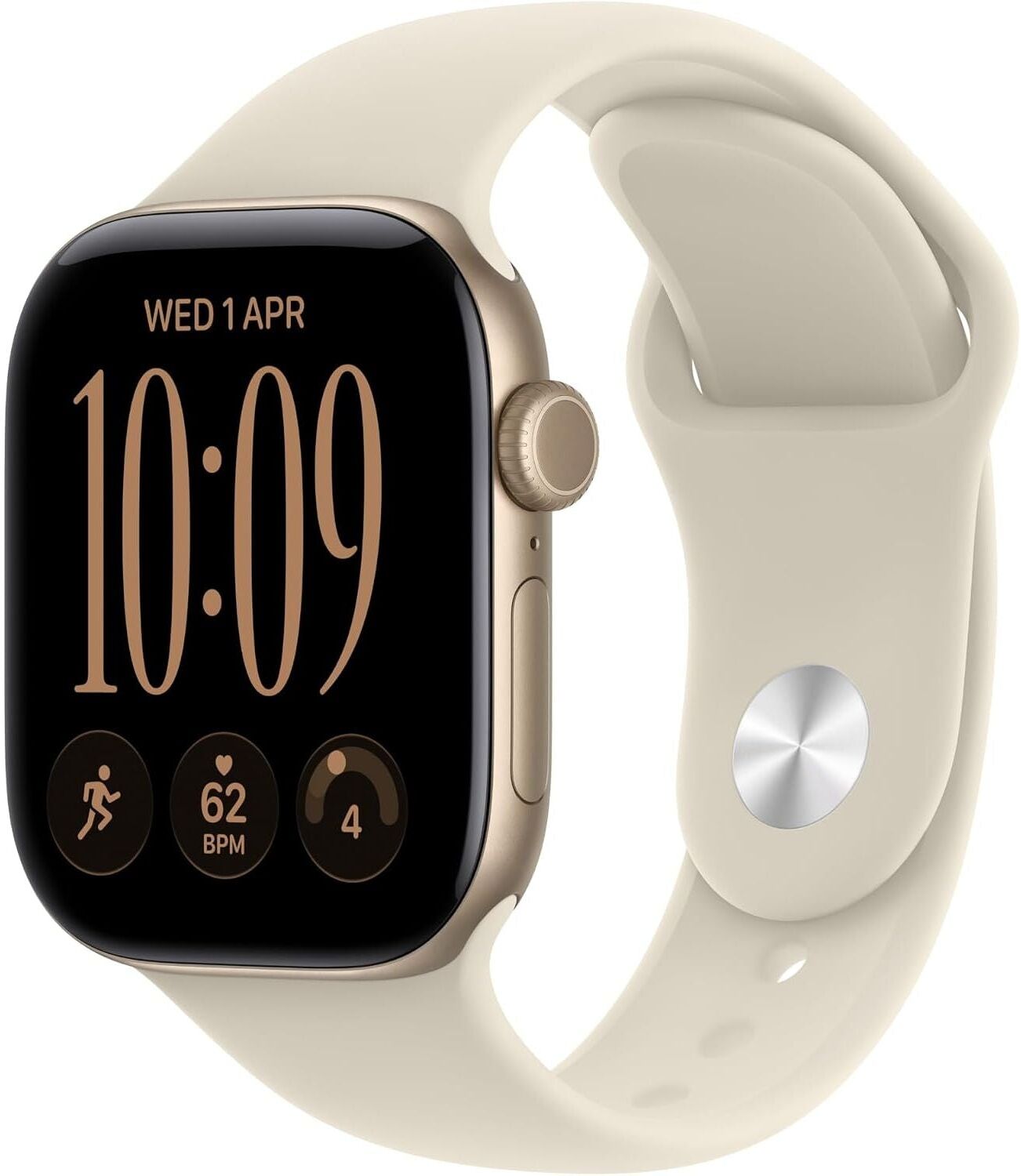 Apple Watch Series 12 GPS 42mm Light Gold Aluminium with Sand Sport Band S/M