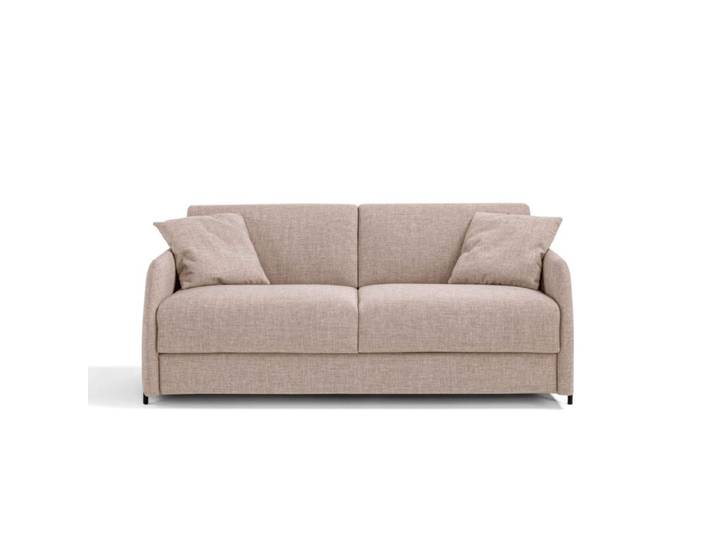 Dixx Divani Modern Schlafsofa mit abnehmbarem Bezug - bei 30°C waschbar - Gemini 020 natur Komfortabel und praktisch, ideal für Gäste, mit Matratze, alle Bezüge abnehmbar, in zeitlosem Design Schlaffunktion Zeitlos
