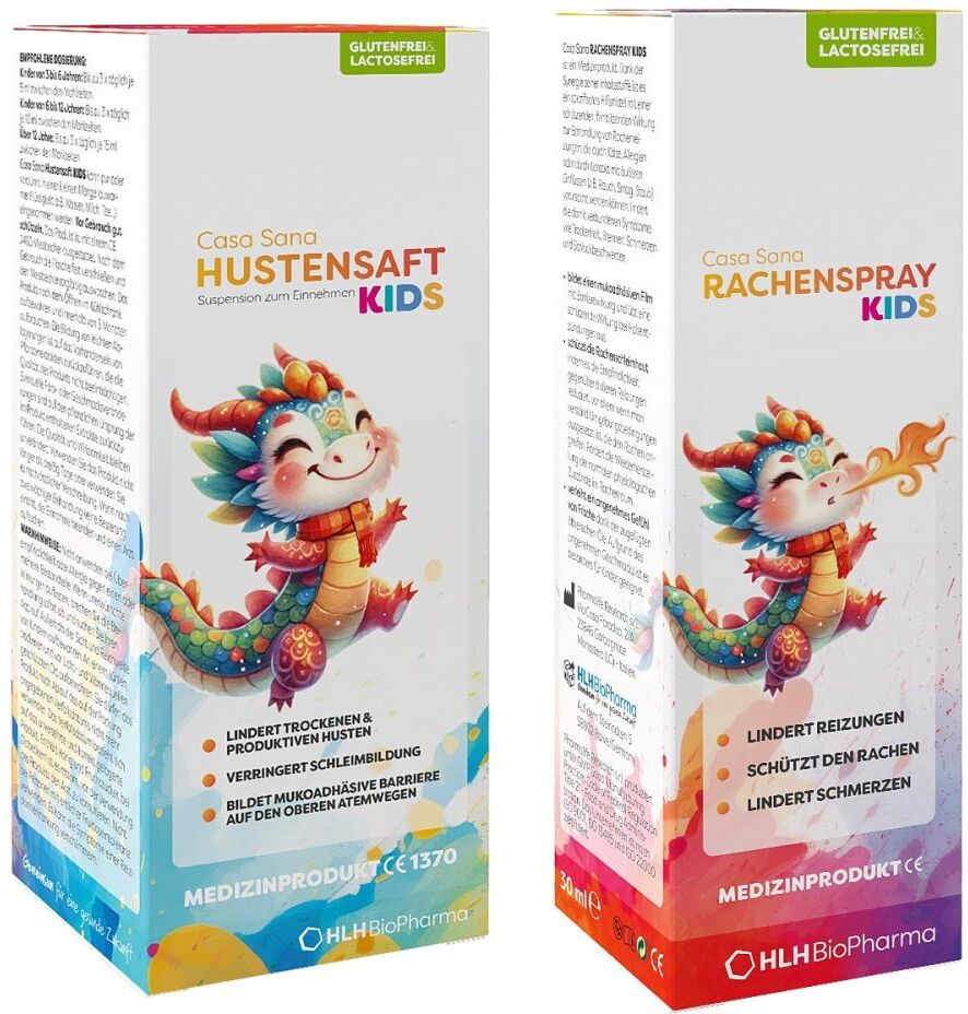 Casa Sana Hustensaft Kids 200ml+Casa Sana Rachenspray Kids 30ml Pck