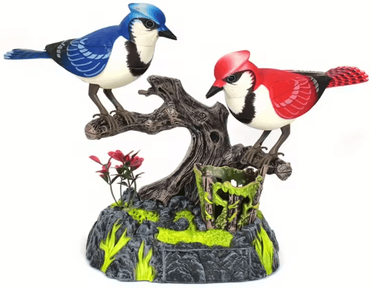 Inspire Curations Vibrant 2D Acrylic Bird Ornament Colorful Desktop Decor & Artistic Accent 1pc C