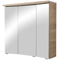 calmo2go Spiegelschrank 3-türig  Juba ¦ holzfarben ¦ Maße (cm): B: 75 H: 70 T: 20.0