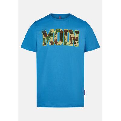 T-Shirt SALZHAUT "Shirt Diek - Moin Camouflage", Herren, Gr. L, blau (ocean blau), Shirts T-Shirt