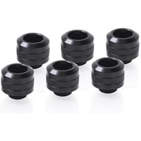 Eiszapfen PRO 13mm HardTube Fitting G1/4 - Deep Black, Verbindung schwarz, 6er Set