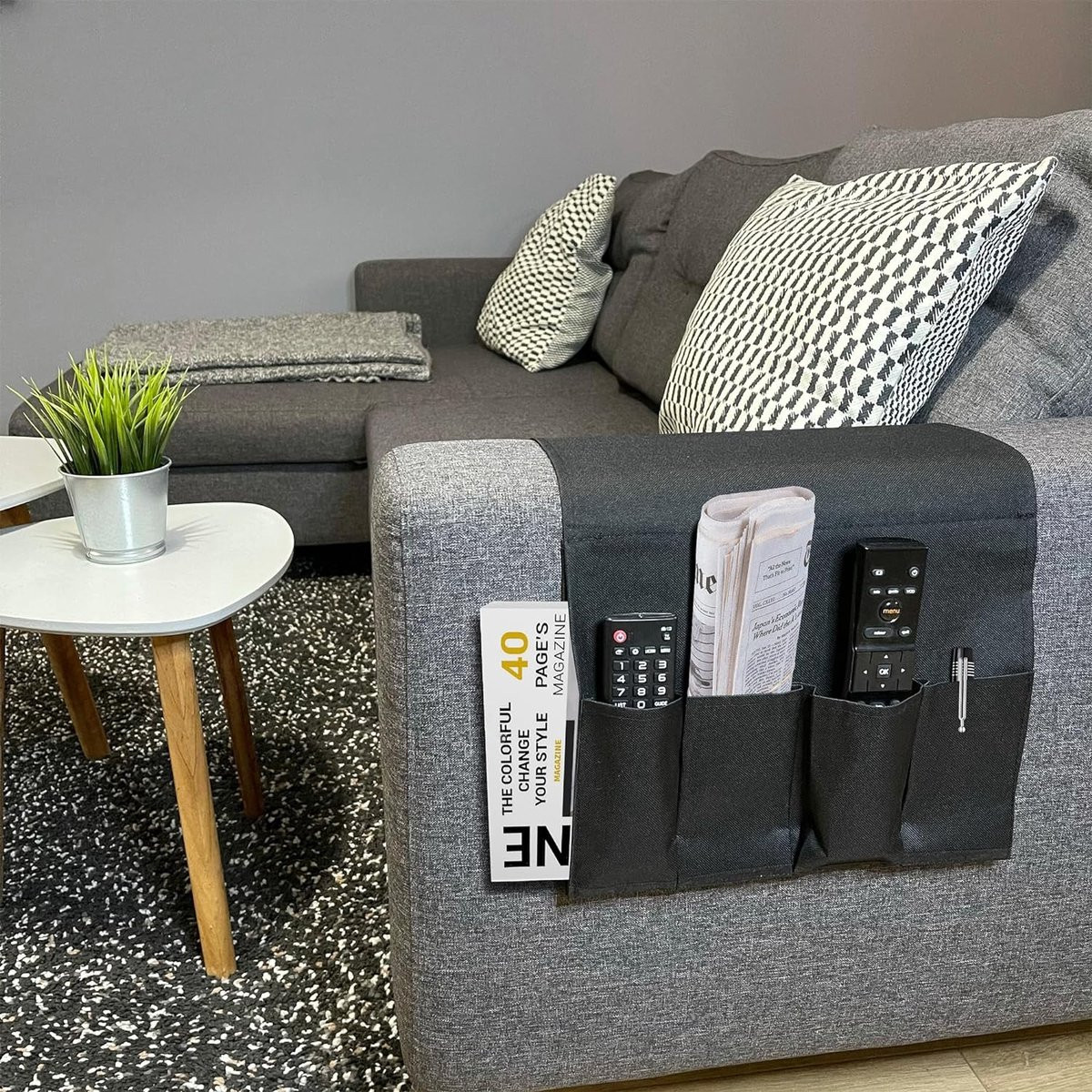 Armleuning organizer voor je sofa of fauteuil