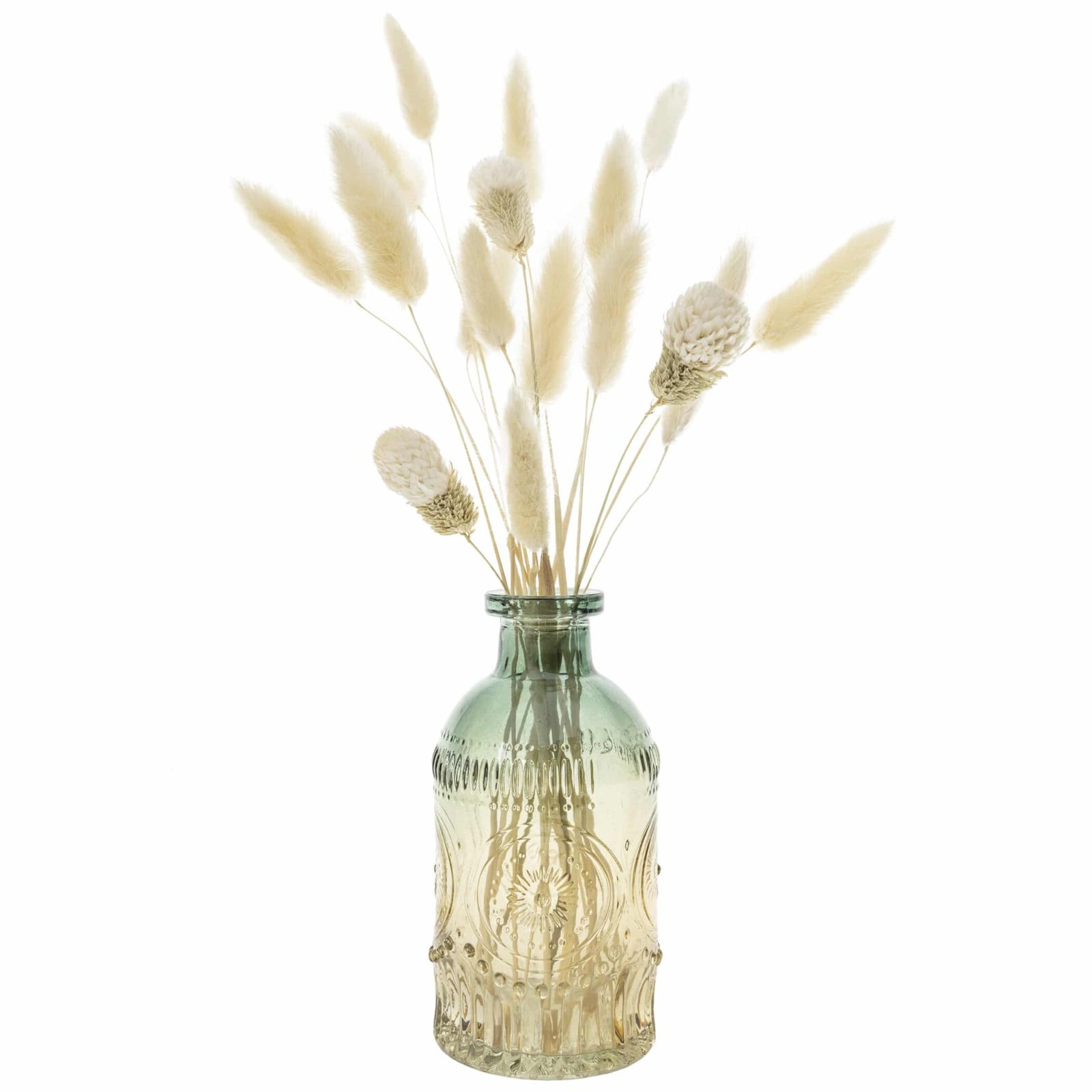 QUVIO Glazen vaas Geel/Blauw Breedte: 6 cm, Hoogte: 13 cm