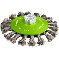 Bosch PRO Kegelbürste Heavy for Inox, 115 mm, gezopfter rostfreier Stahldraht - 2608622109