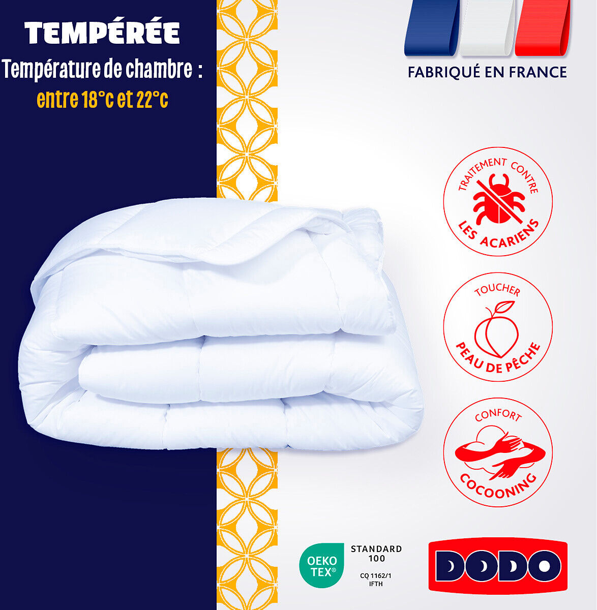 DODO Couette TEMPEREE - Cocooning & Anti-Acariens