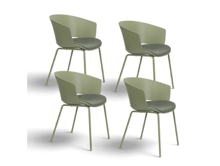 Jessica Chair - Set of 4 Green, New - Perfect for office and reception