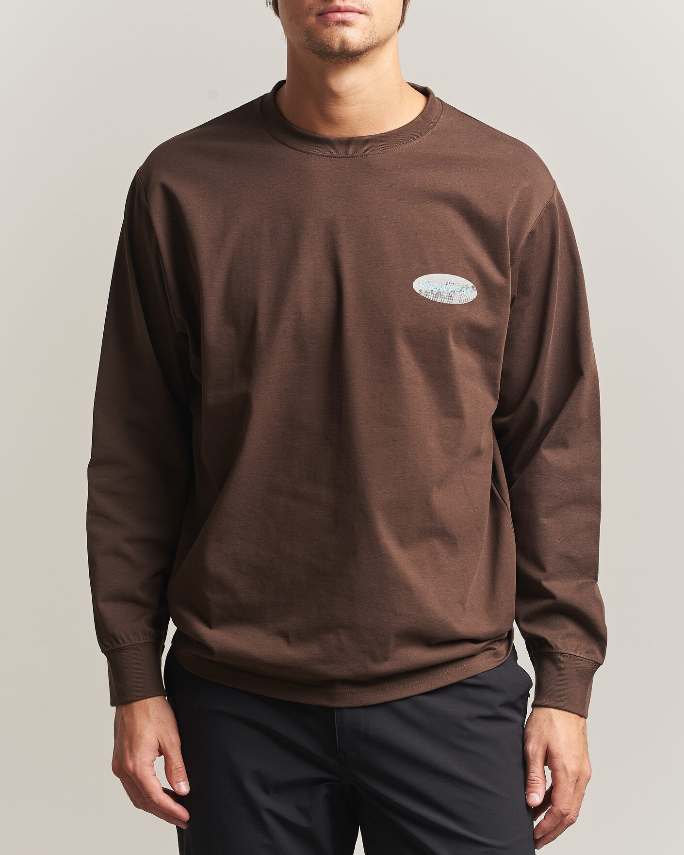 Snow Peak Campscape L/S T-Shirt Brown men S Brun