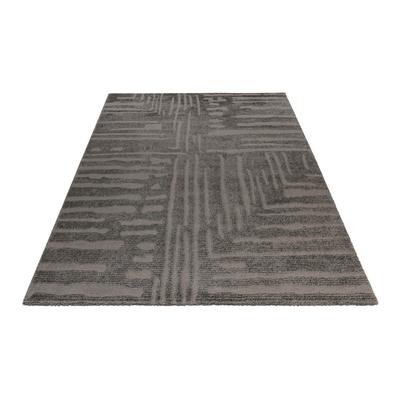 Teppich OBSESSION "My Canyon 973", grau (anthrazit), B:240cm H:20mm L:330cm, Polypropylen, Teppiche, Teppich, modernes 3D-Design, weiche Qualität, Wohnzimmer