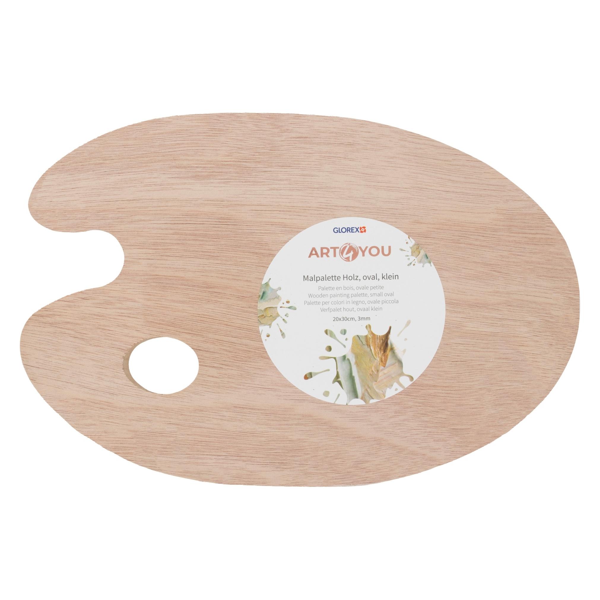 Glorex Farbmischpalette Holz oval klein natur (71996378)