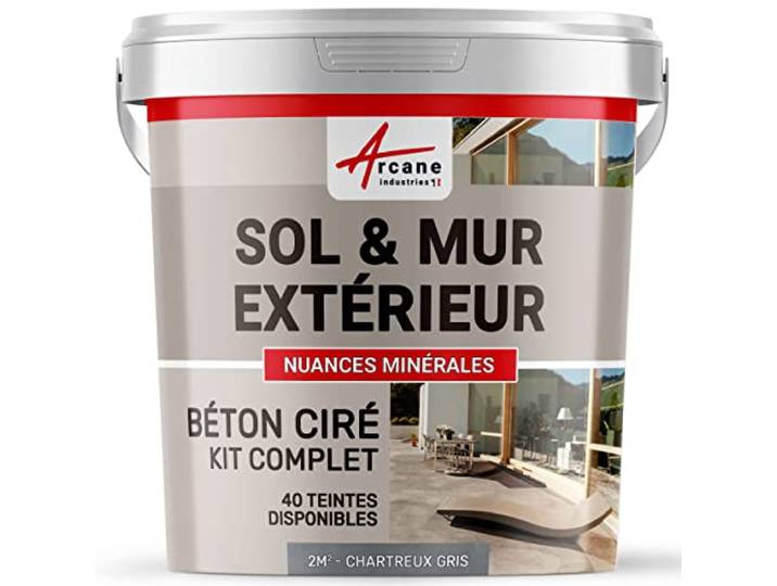 Komplettset – Béton Ciré extérieur – Arbeitsplatte – Feinputz/Sichtbeton.