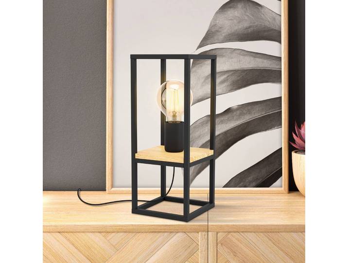 EGLO Tischlampe Libertad, schwarz, für Wohn- / Esszimmer, Metall, Modern, Tischlampe