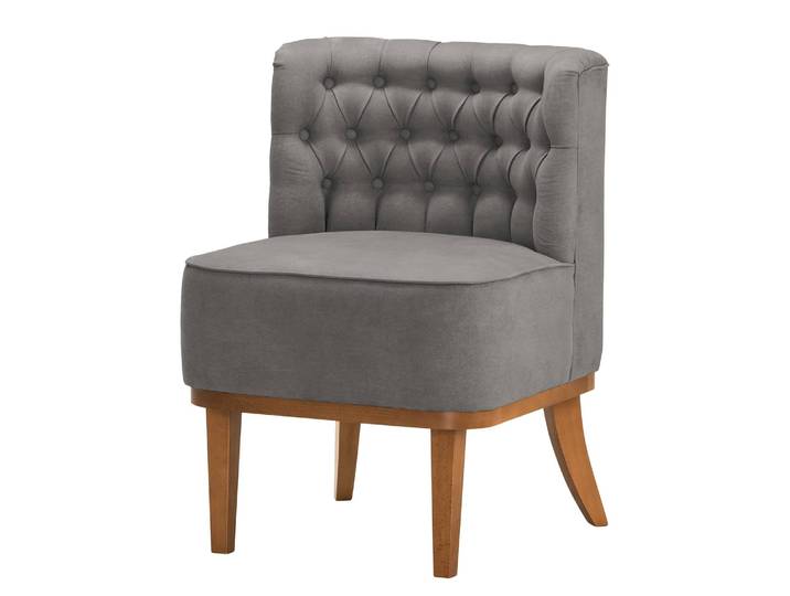 Fauteuil Farida I Gris/Gris Microfibre Yona 72 x 80 x 65cm
