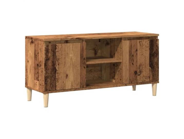 Helloshop26 Praktischer TV-Schrank mit Aufbewahrung, 102 x 35 x 50 cm, Vintage, elegant, aus Holzwerkstoff, altes Holz, 02_0050884