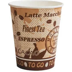 1500x Hartpapierbecher "Coffee to go" für Heißgetränke, 200ml