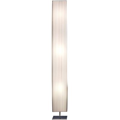 SALESFEVER Stehlampe "Theodor", weiß (weiß, chromfarben), 3, H: 160cm, 1 Stk., Leuchten, Plissee Lampenschirm, verchromtes Metall, Stehlampe