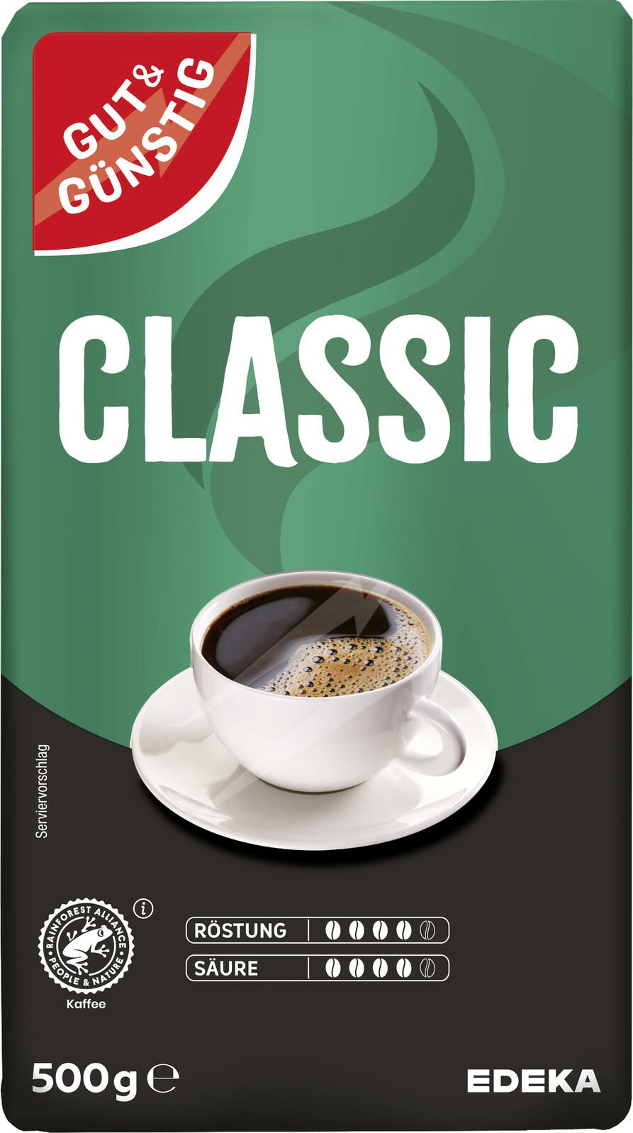 GUT&GÜNSTIG Kaffee gemahlen CLASSIC 500,0 g 5991080008