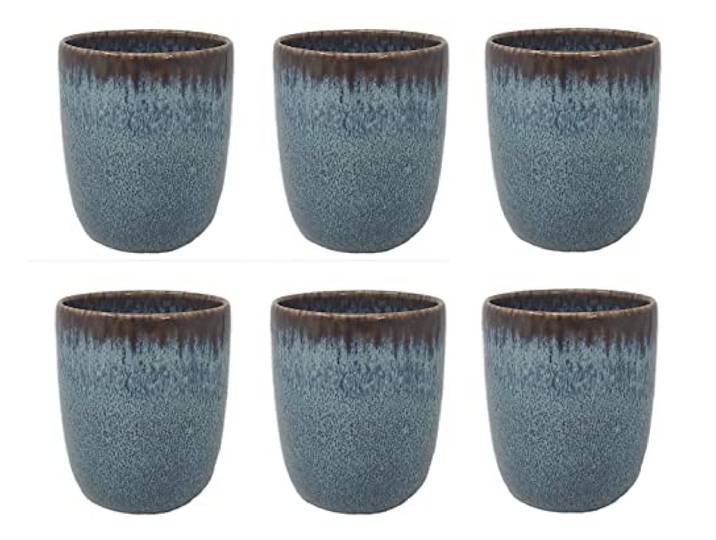 Villeroy & Boch Like. by Lave glacé 6er Set Becher ohne Henkel türkis blau 400ml