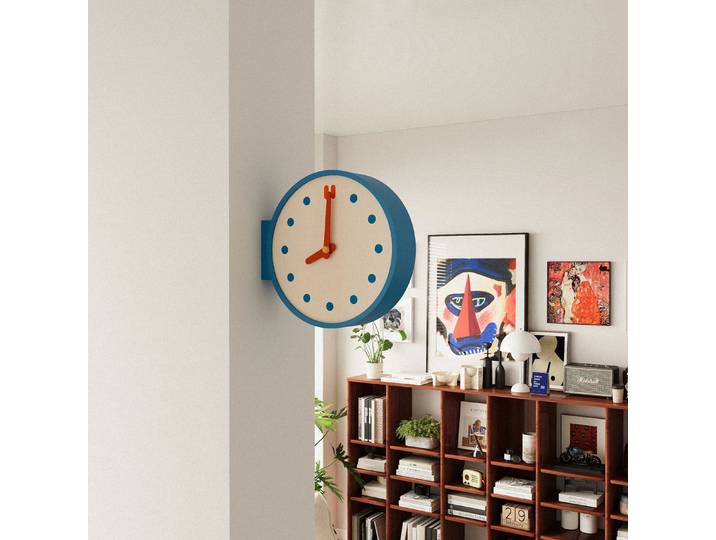 Horloge murale créative pour salon, horloge rétro d'angle, horloge murale double face, horloge d'angle artistique, décoration élégante pour la maison et le bureau